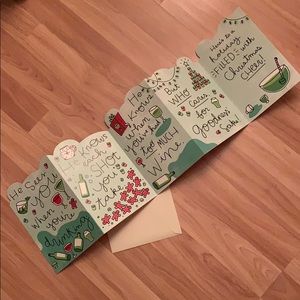 Carlton drinking Christmas card